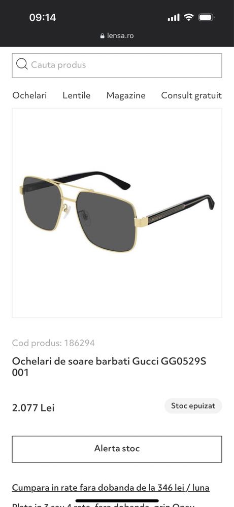 De vânzare Ochelari de soare barbati Gucci GG0529S 001