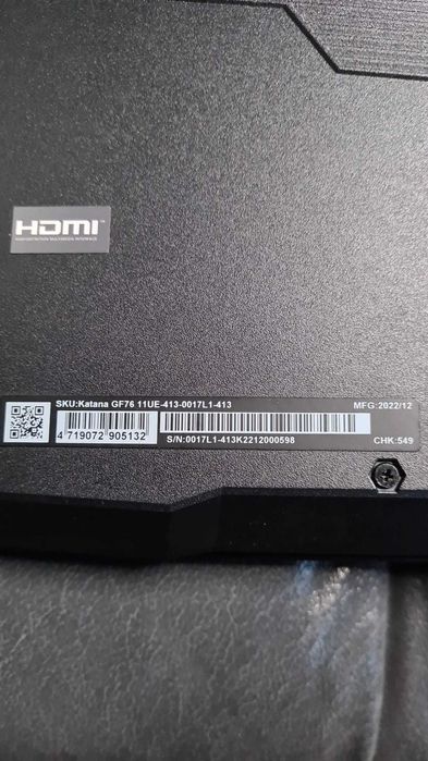 MSI Katana GF76 Rtx3060