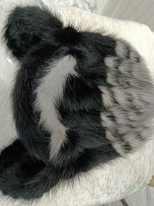 Шапка зимняя мех норка. Недорого