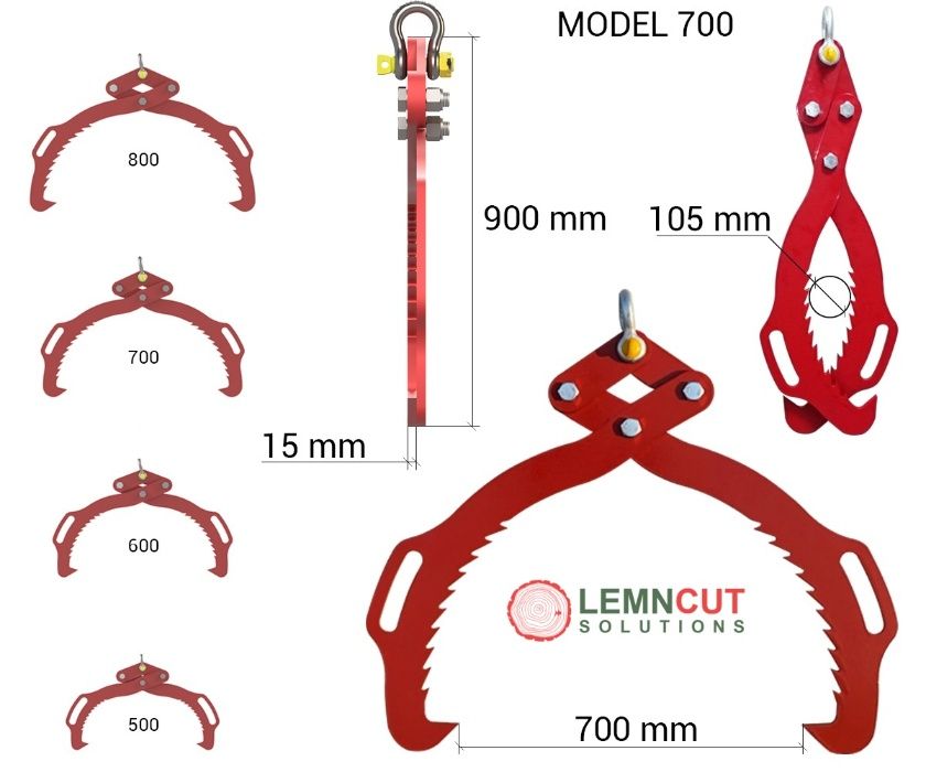 Clește bușteni / ridicare lemn 70 cm