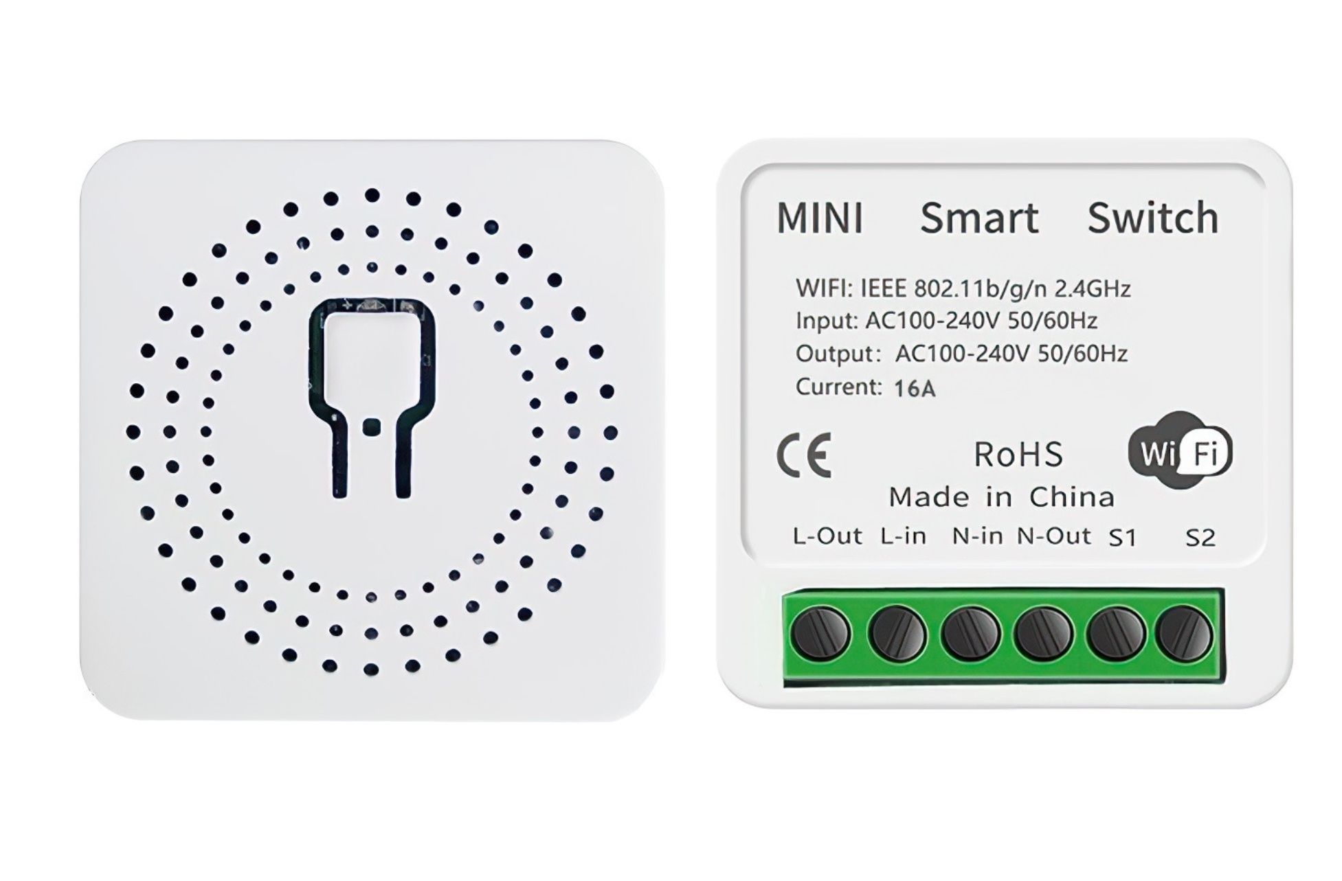 К-т за тиха аларма Tuya WiFi мини-суич и LED лампа+зумер (IP44)