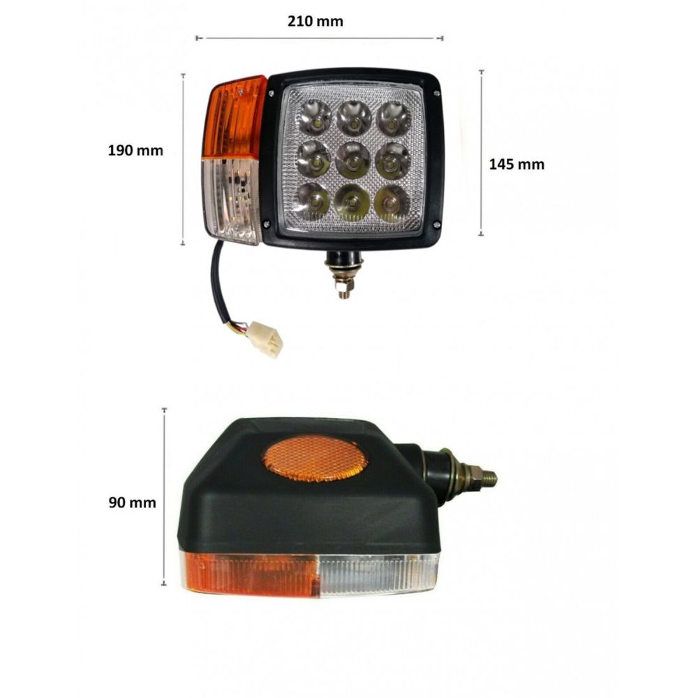 Комплект Фарове с Мигач и Габарит, Фарове за Трактор, Комбайна, Багер,