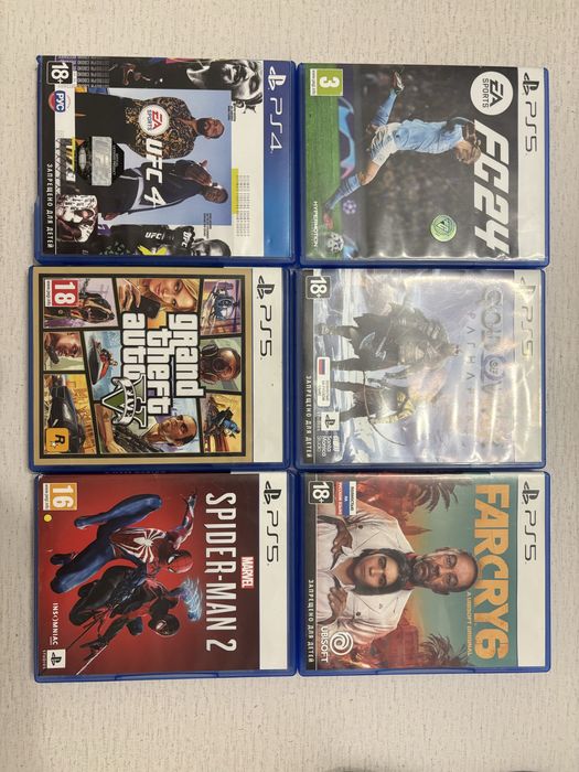 PlayStation 5 б/у и 6 дисков