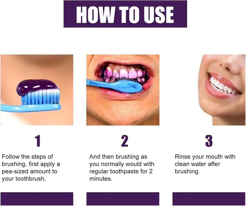 Избелваща паста за зъби, Паста за избелване на зъби Purple Corrector