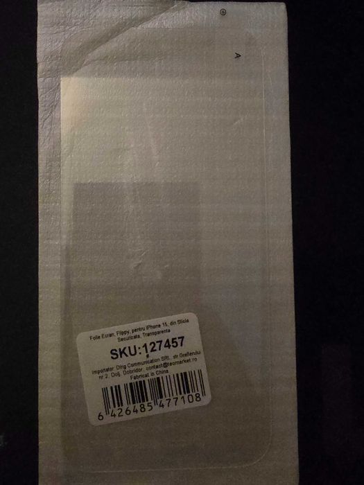 Folie Sticla Securizata IPHONE 15/15Plus | 14 Plus/13Pro Max | 12 Mini
