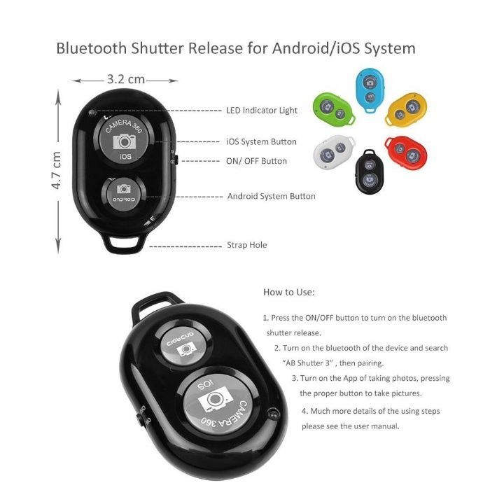 HSU Bluetooth дистанционно за отдалечено снимане – Android | Apple iOS