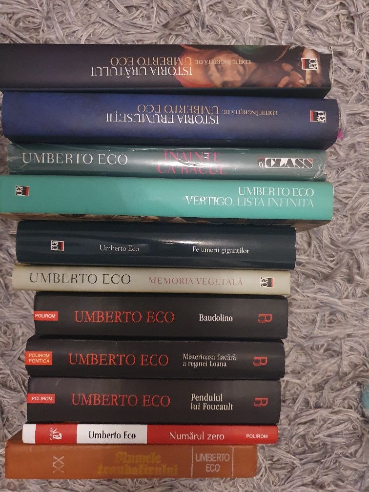 Colectie Umberto Eco, Volume rare, Cartonate, Stare Perfecta,12 vol
