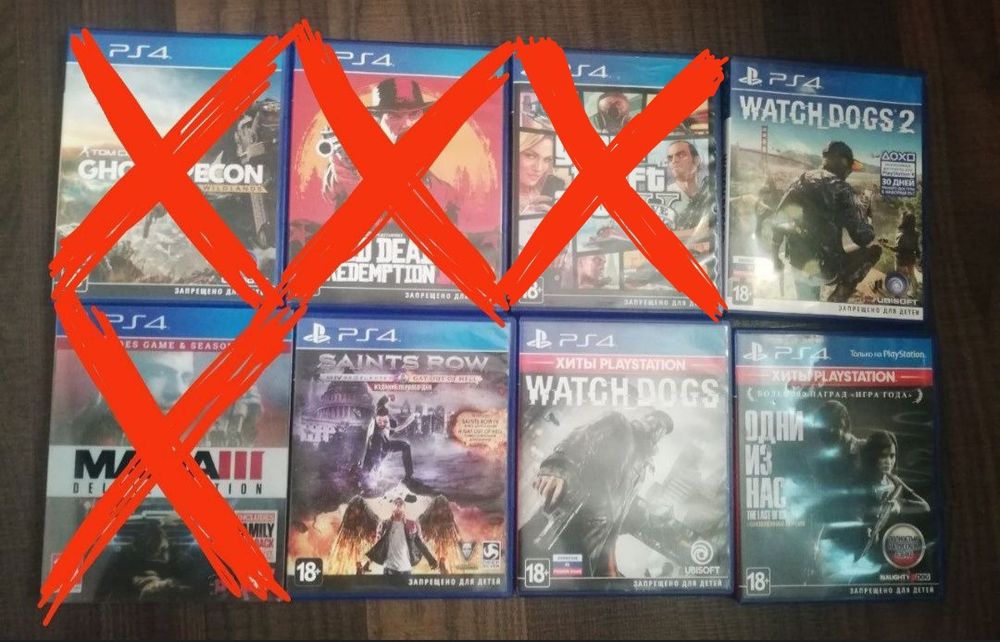 Playstation 4 игры на дисках