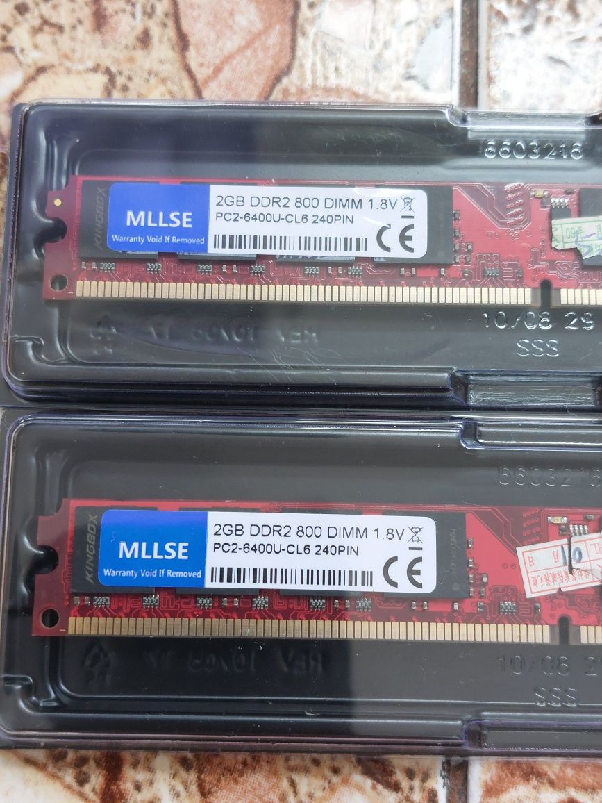 Memorii RAM noi PC 2x 2gb ddr2 800mhz (4gb)