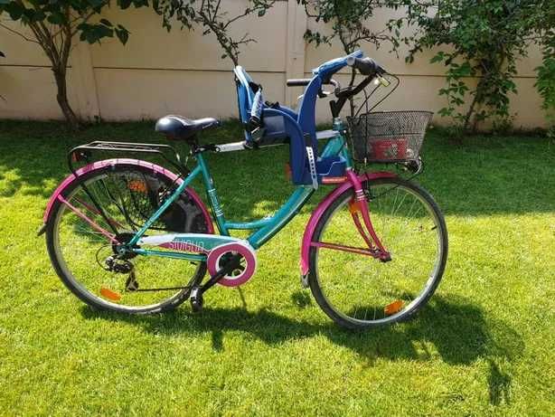 Bicicleta Scirocco Siviglia, pentru femei, Verde/Roz - noua, City bike