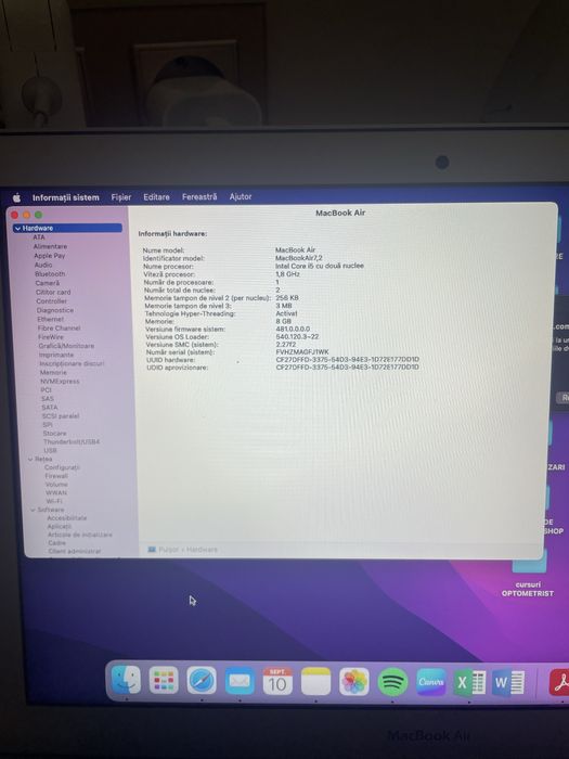 Laptop MacBook Air 13, i5, 2020