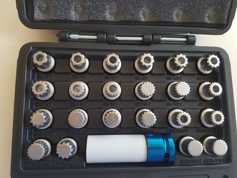 Глави за развиване на секретни болтове на VW AUDI SKODA SEAT BMW