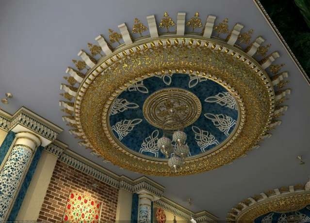 Золотые потолки для туйхана: IMPERIUM OIKOS Ташкент (тилла ва ганч)