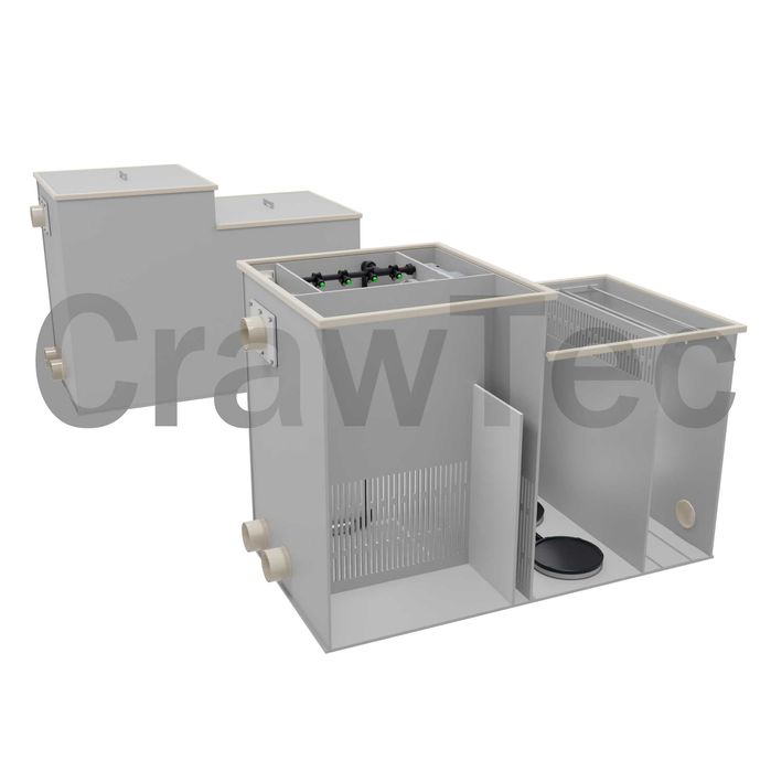 Filtru combinat cu tambur pentru 20 m³/h cu biofiltrare CrawTec