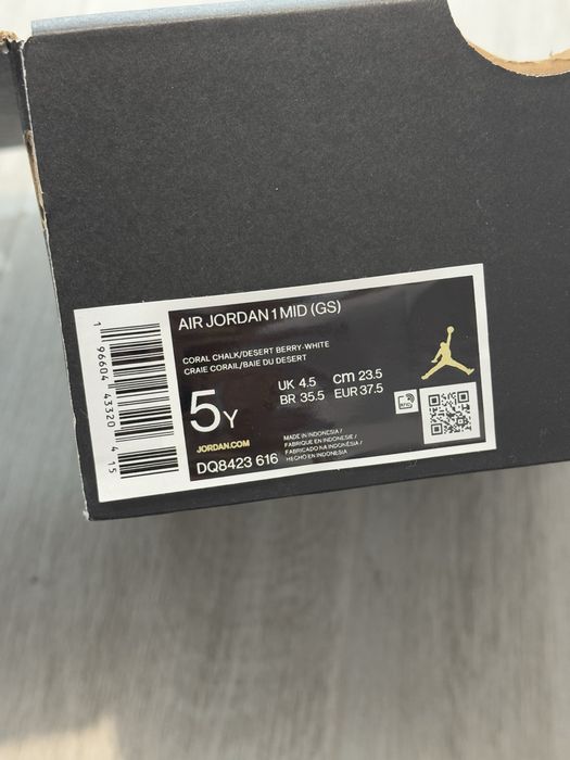 Air Jordan 1 MID Rose Whisper 37.5