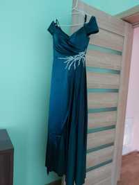 Rochie lunga eleganta verde smarald