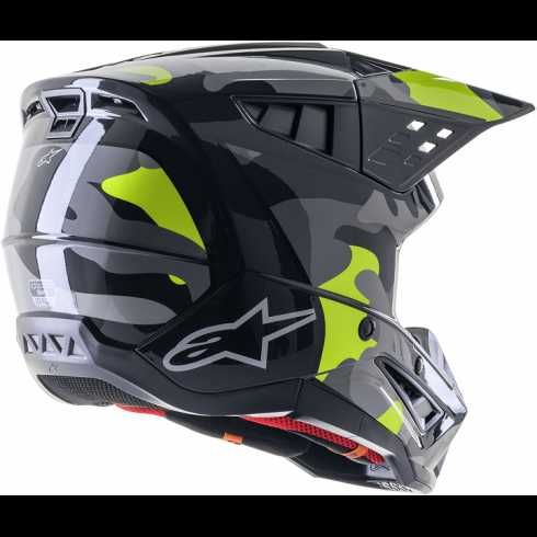 Каска мотокрос ALPINESTARS SM5 Sol black yellow мото мотор