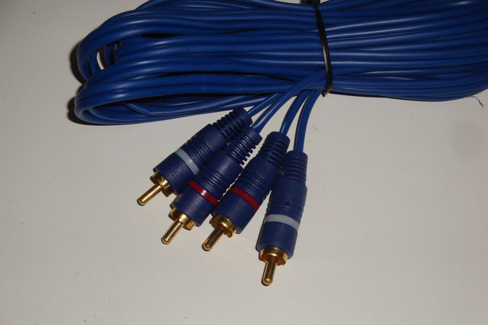cablu audio stereo rca - rca lungime 5m player auto