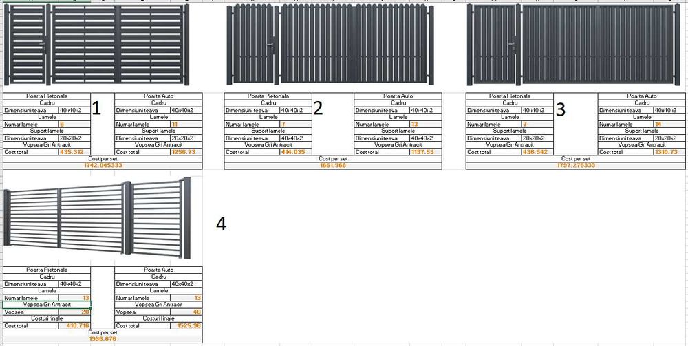 Porti, Carport Acoperitoare Auto, Magazie Modulara, Stalpi, Cadre Gard