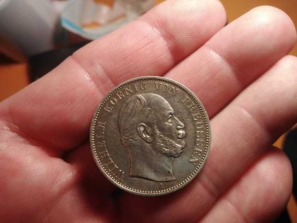 1 талер 1871 г Прусия сребро