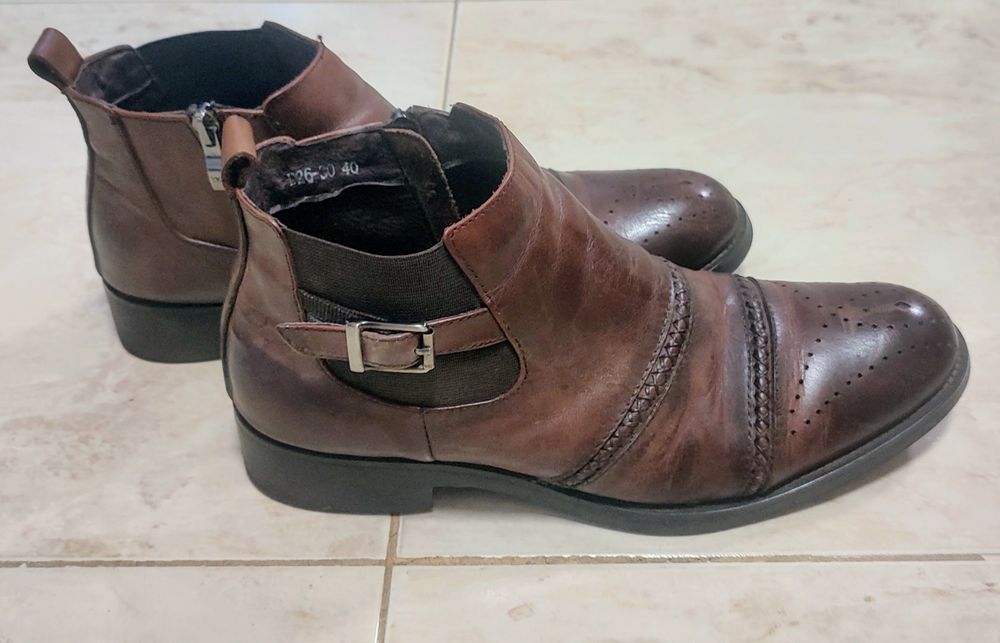 Ghete piele Alberto Guardiani barbati, marimea 40