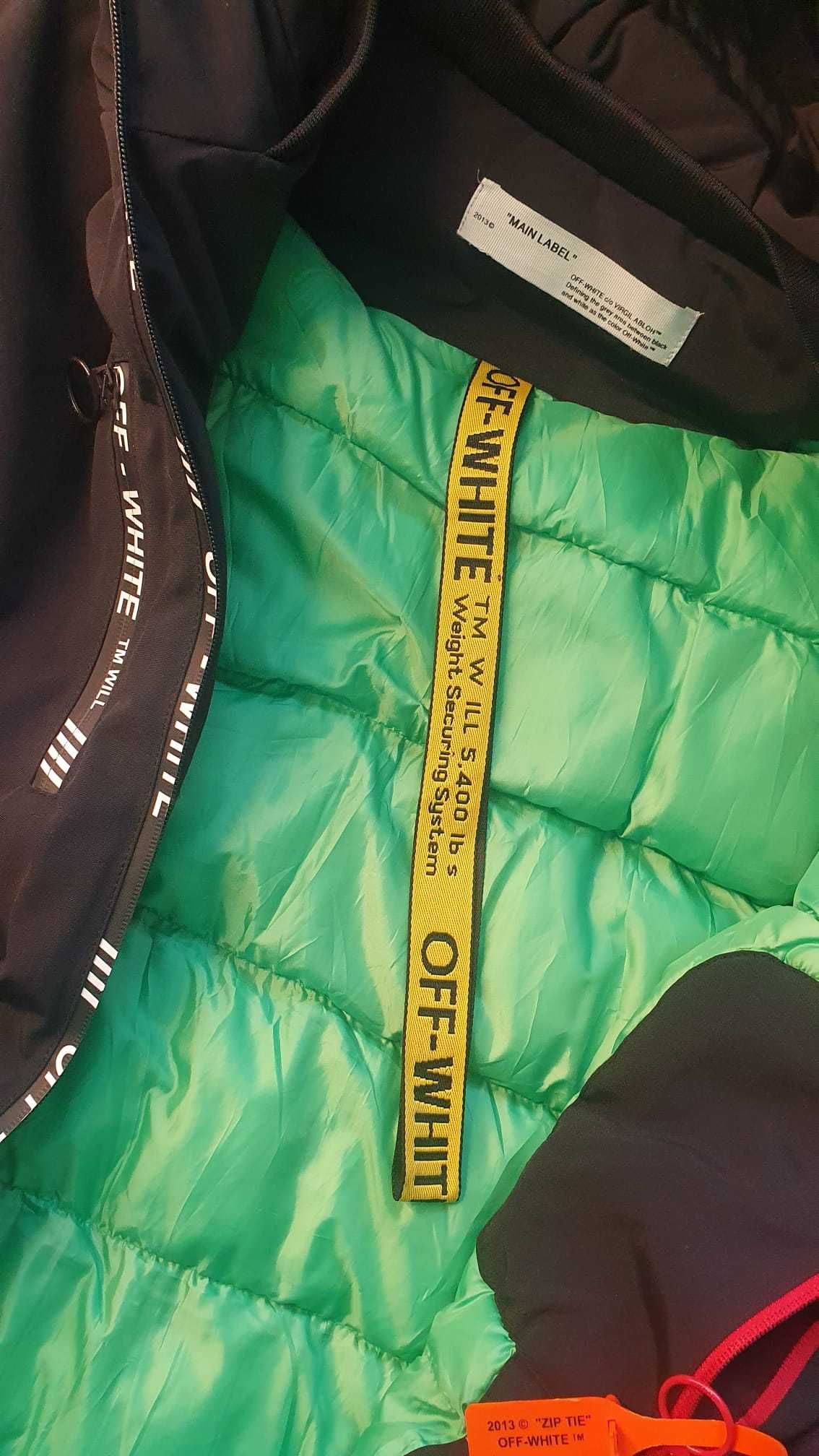 Off-White  Parka Hoodie Winter Jacket Made in Italy  1.500$ Rrp Noua