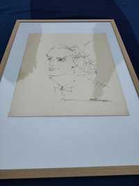Desen in peniță, AUREL ACASANDREI, portret MIHAI EMINESCU!!
