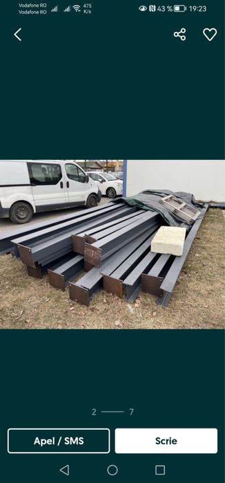 Structura 10x20x4=2500€ hala metalica garaj schelet metalic