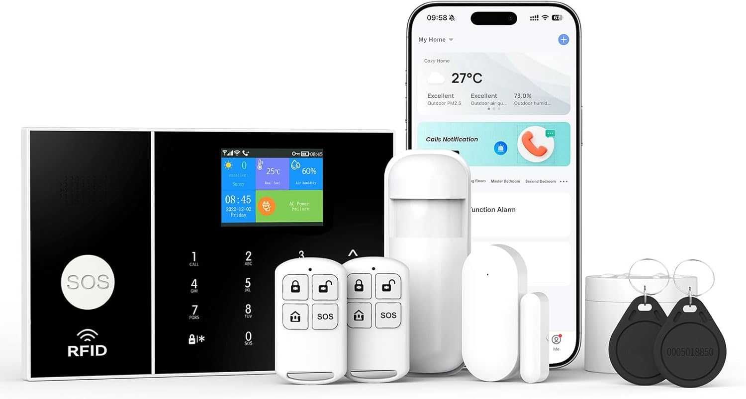 НОВA! Безжична алармена система, WiFi/GSM с LCD дисплей