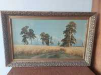 СРОЧНО! Картина антикварная The Field of Wheat by Ivan Shishkin Black