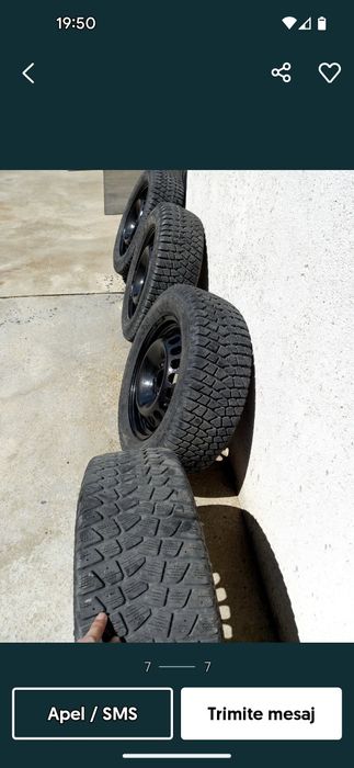 Vând cauciucuri M+S cu tot cu geantă SI separat..215|55|16