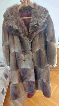 Дамско кожено палто от енот
