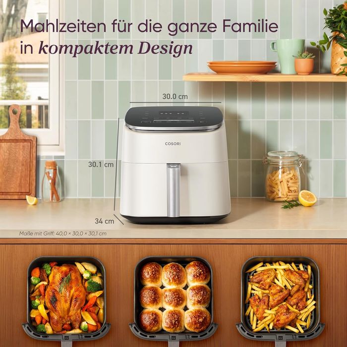 Air Fryer Cosori Turboblaze 9-in-1 Air Fryer 6L, silențios cu 5 setări