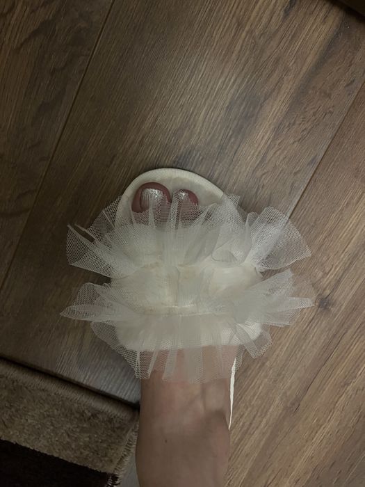 Papuci mireasa bride albi
