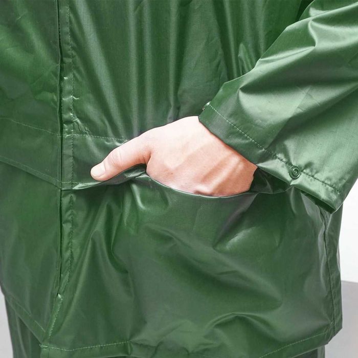 Costum impermeabil verde pescuit moto vanatoare
