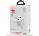 Преходник универсален, UK, EU, US, AU, 2xUSB, 1xType-C, 220VAC, 4000W