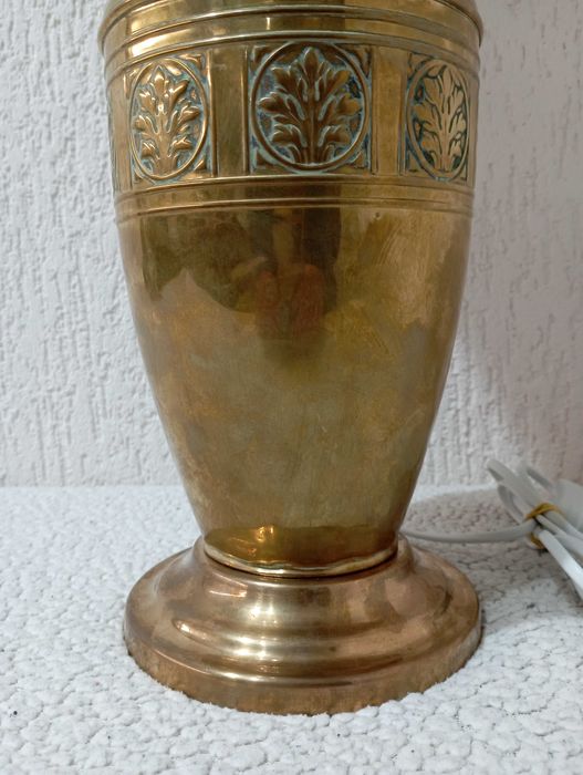 Комплект от две много големи старинни месингови лампи - лампа