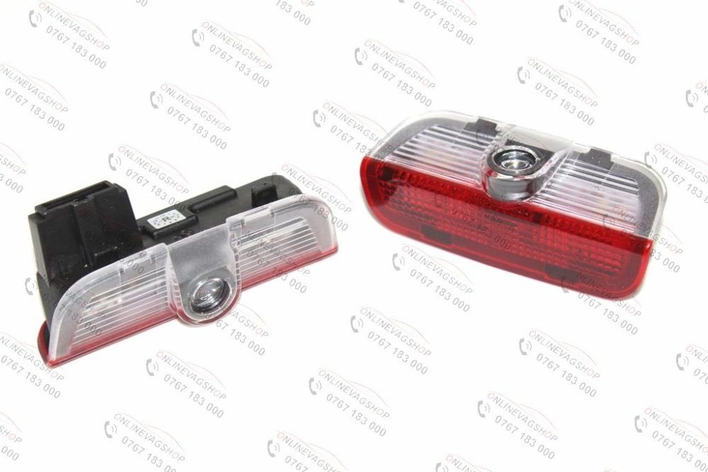 Set lampi dedicate cu logo Skoda pentru portiere Skoda Superb 2