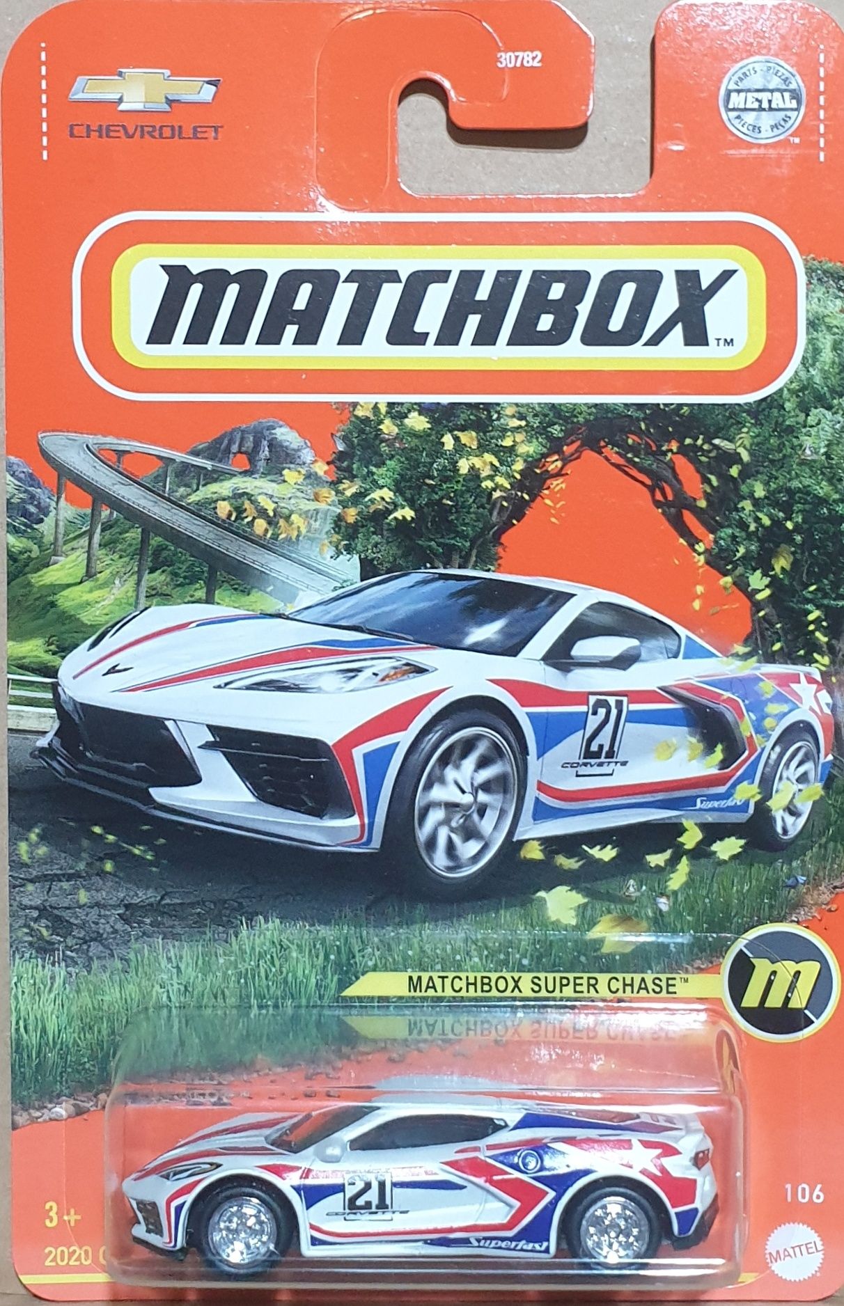 Machetă Matchbox Chevrolet Corvette Super Chase