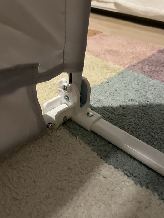 Bariera de protectie pentru pat, Wunderkid, 150x58 cm, Gri