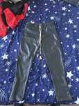 Pantaloni de piele yuong rich white