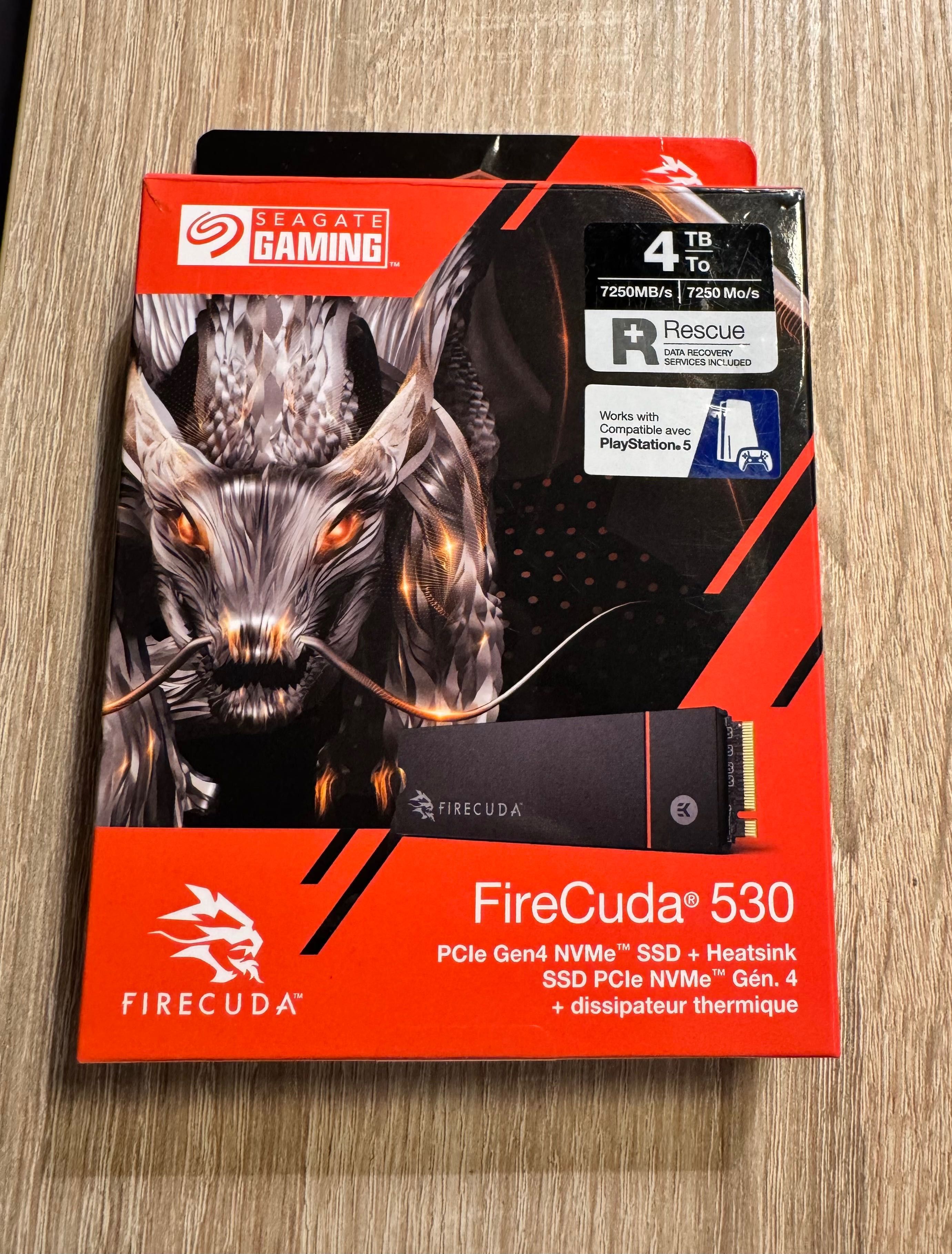 *Гаранция* 4TB Seagate FireCuda 530 SSD - Gen4 Gaming NVMe + Heatsink