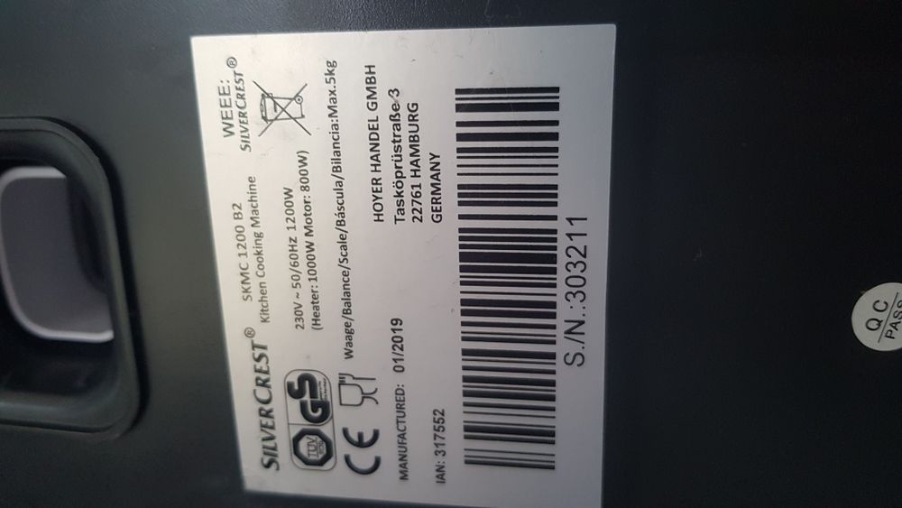 Silvercrest Monsieur Cuisine cooker мултикукър