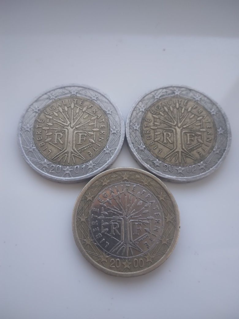 Евро монети 0т 2000г.2001г2002г