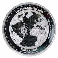 Moneda argint pur 999.9 investitie colectie 1 oz 31.1g noua Terra 2022