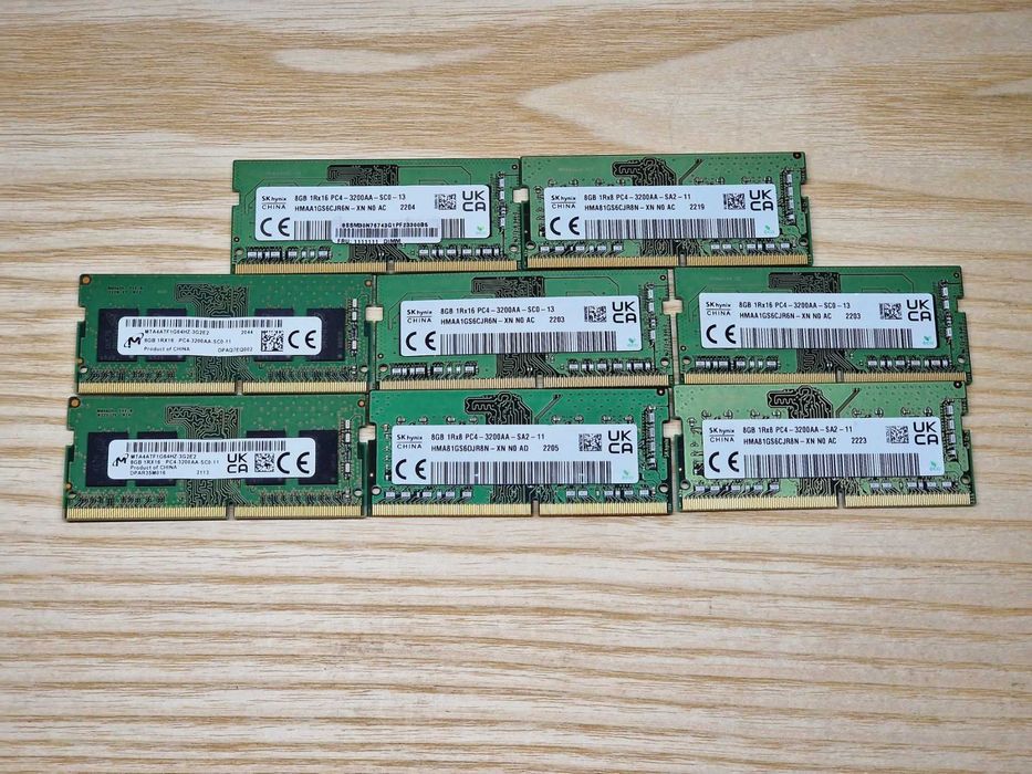 8GB DDR4 3200Mhz Samsung Hynix Crucial Micron Рам за лаптоп с гаранция