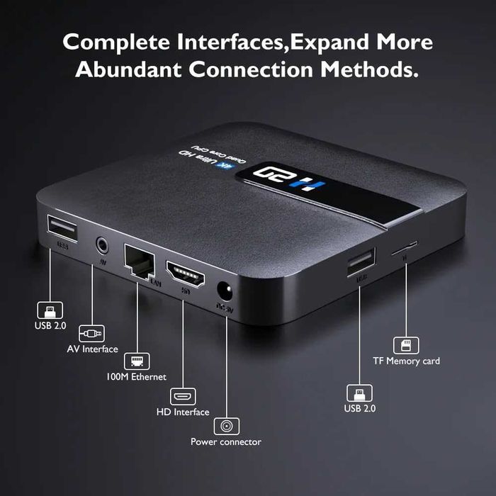 Smart TV box 3D HD TV Box Quad-Core CPU RK3228A, WiFi, 4K, H.265.