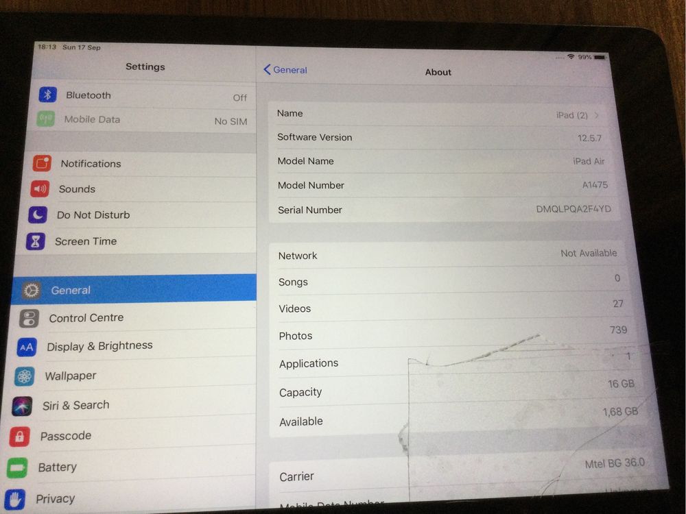 Apple iPad Air 9.7 16GB 4G A1475