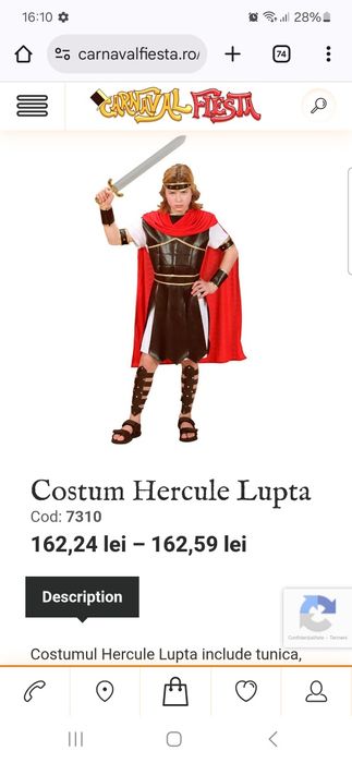 Costum carnaval Hercule