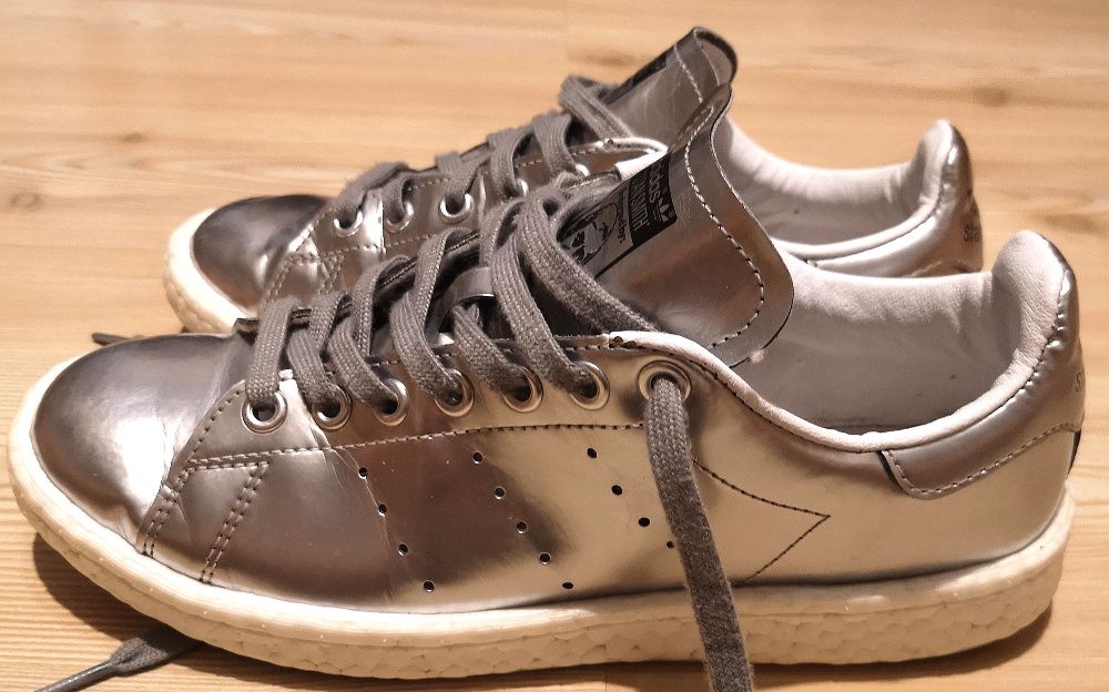 Adidas Originals Stan Smith Boost Metallic Silver, 38, stare f. buna